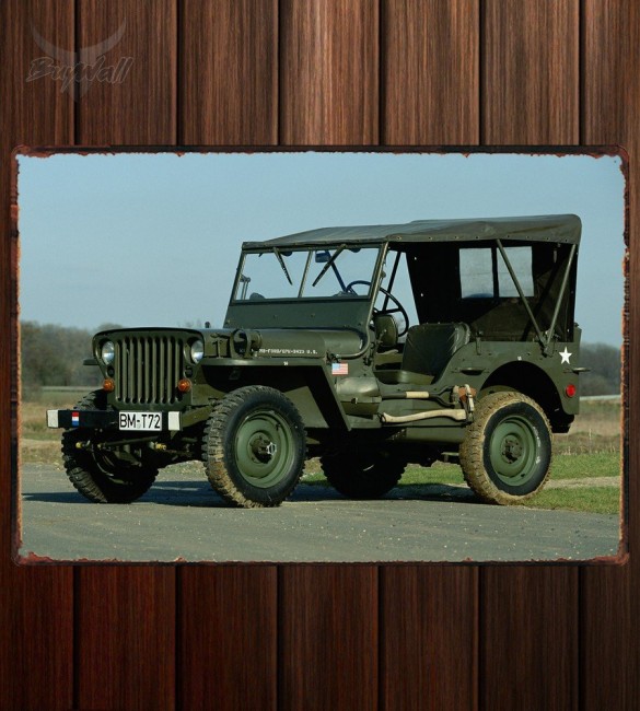 Металлическая табличка Willys MB Jeep Металлическая табличка Willys MB Jeep